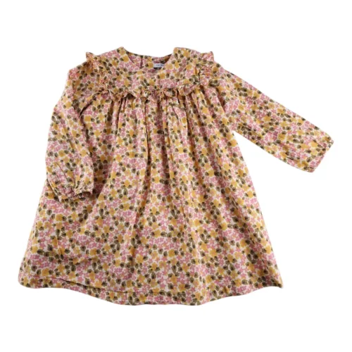 Robe Bout'chou 36 mois - Moutarde Fleurie