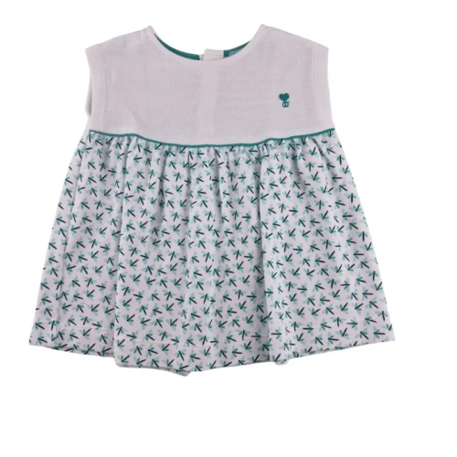 Robe Obaïbi 6 mois - Blanche libellules