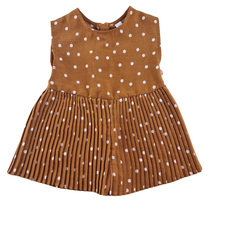 Combi short Obaïbi 6 mois - Marron pois blancs