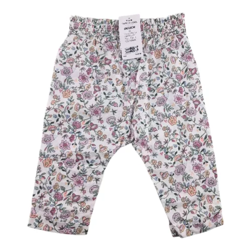 Pantalon bébé fille TAO 6 mois – blanc fleuri