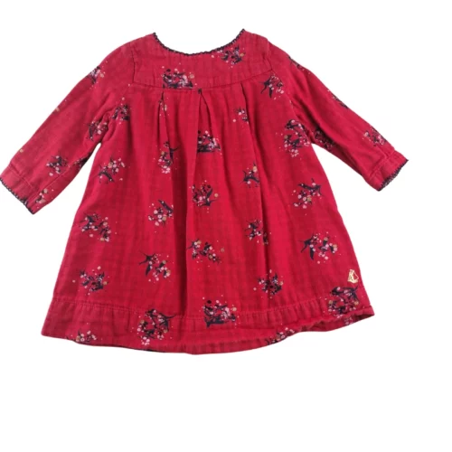 Robe Petit Bateau 6 mois – Rouge