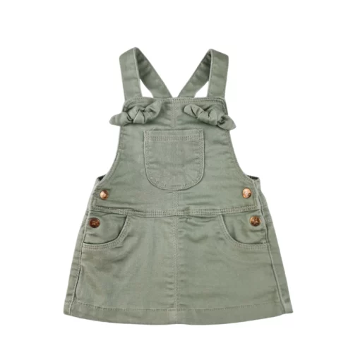 Robe salopette TAO 6 mois – Vert kaki