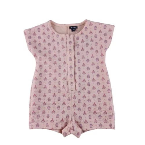 Barboteuse Kiabi 6 mois – Rose à motifs