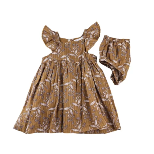 Robe Boutchou 6 mois – Imprimé floral avec bloomer assorti