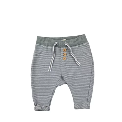 Pantalon TAO 6 mois – Rayé vert et blanc