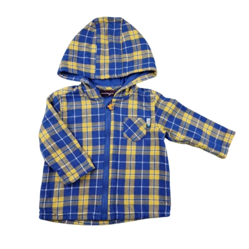 Veste Sergent Major 6 mois – Vichy bleu et jaune