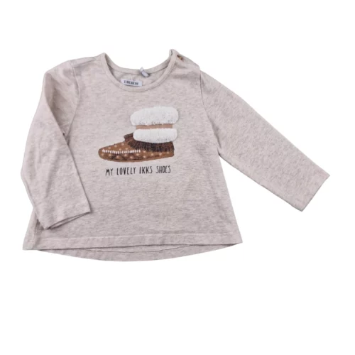 T-shirt manches longues IKKS 12 mois – Beige