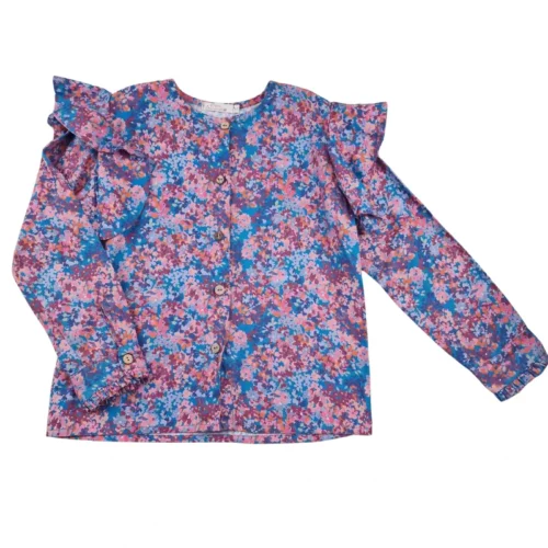 Blouse Petite Antoinette 5 ans – imprimé floral multicolore
