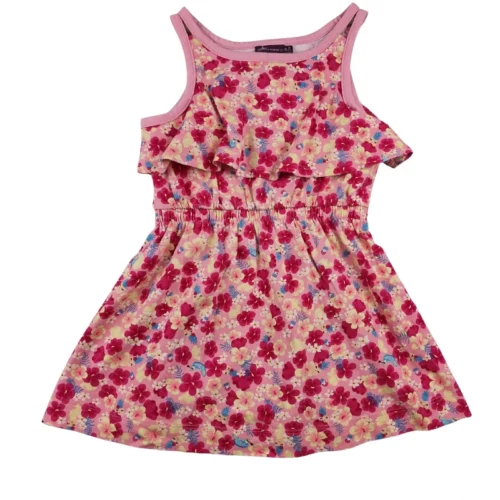 Robe Sergent Major 2 ans – imprimé fleuri rose