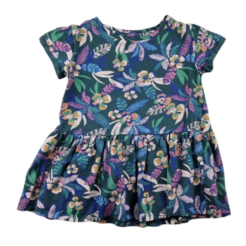 T-shirt Vertbaudet 4 ans – Vert motif tropical