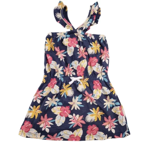Robe TAO 2 ans – bleu marine à fleurs