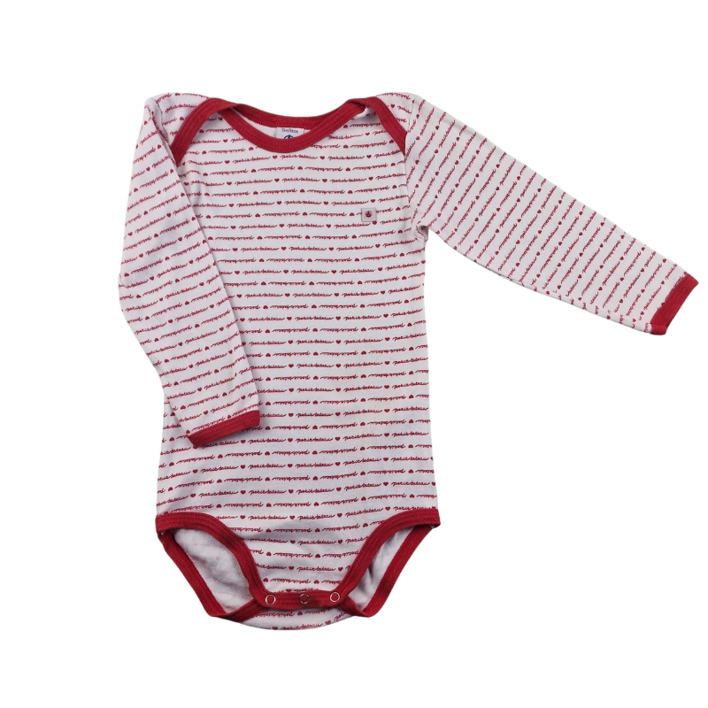Body Petit Bateau 24 mois – Blanc et rouge