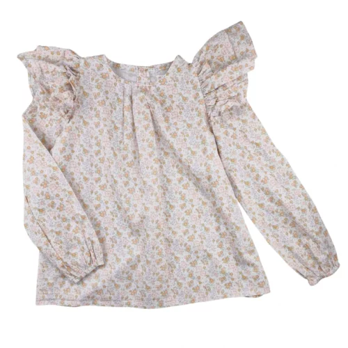 Blouse – Mi Canesu – 7 ans – écrue à fleurs