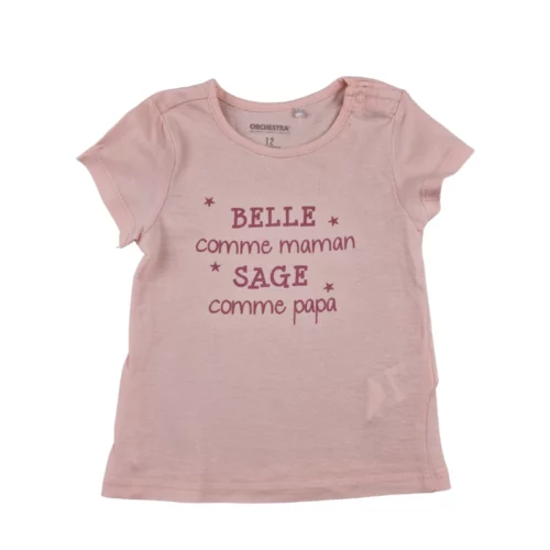 T-shirt Orchestra 12 mois – Rose pâle