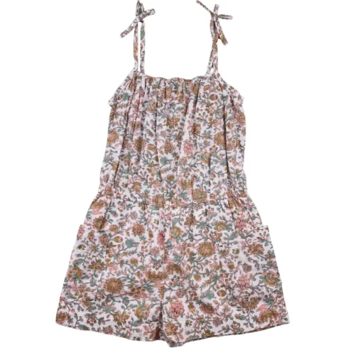 Combishort – Monoprix – 6 ans – écru à fleurs