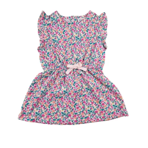 Robe TAO 6 mois – Blanche motif fleuri