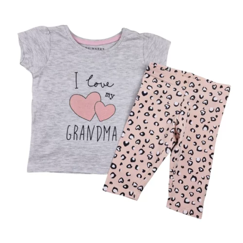 Ensemble Primark 9/12 mois – Gris et rose