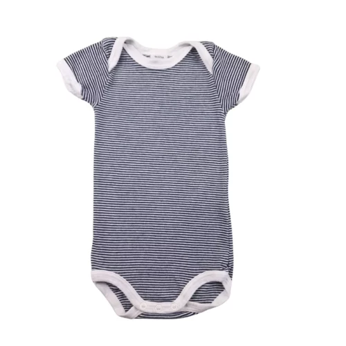 Body Petit Bateau 6 mois – Blanc et bleu rayé