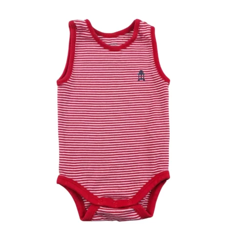 Body Obaïbi 12 mois – Rouge rayé