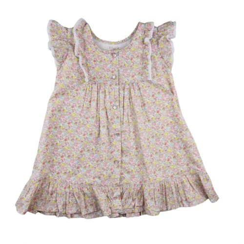 Robe Mi Canesu 5 ans – blanche à fleurs