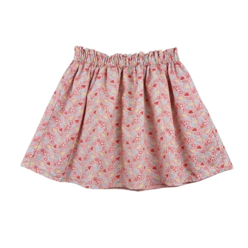 Jupe Eden et Victor 5 ans – rose à motifs