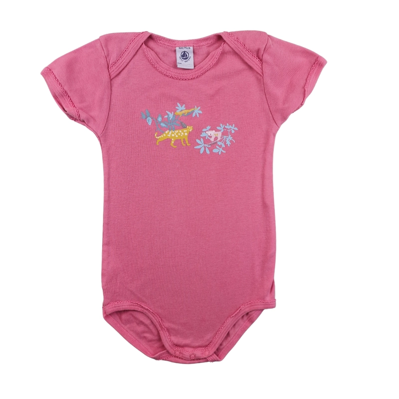Body Petit Bateau 36 mois – Rose imprimé