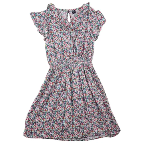 Robe Kiabi 10 ans – Blanc imprimé floral