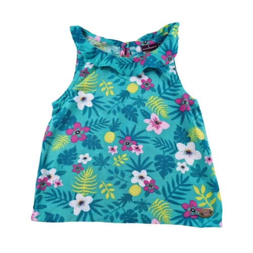 Blouse Sergent Major 3 ans – Vert, fleurie