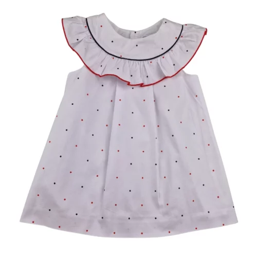 Robe Jacadi 18 mois – Blanche imprimé pois