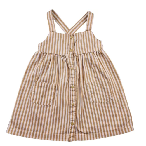 Robe Kiabi 18 mois – Rayures moutarde et blanche