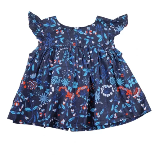 Blouse Jacadi 18 mois – Bleu imprimé floral