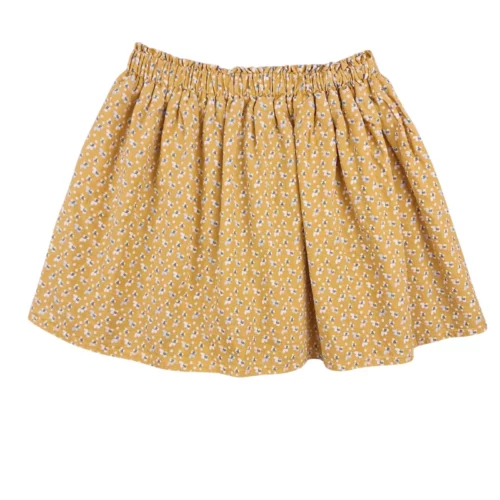 Jupe LC Kids 5 ans –  moutarde à fleurs