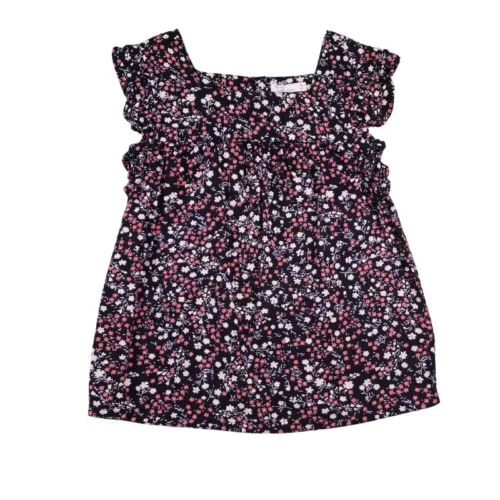 Blouse LC Kids 5 ans – noir fleuri