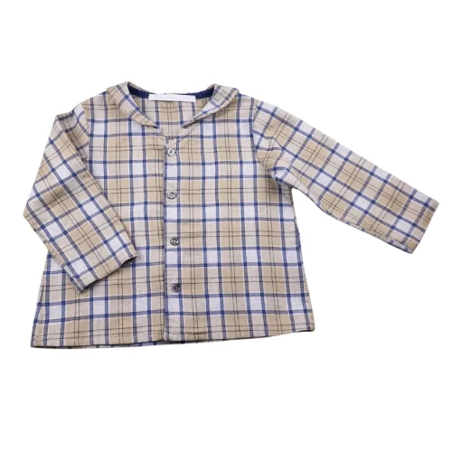 Chemise Amoureusement Koala 3/4 ans – Carreaux beige et bleu