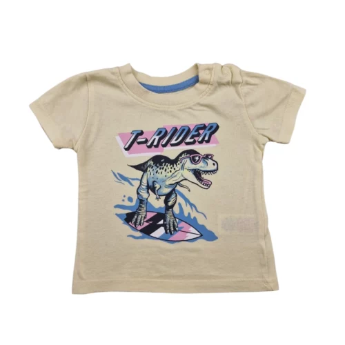 T-shirt Primark 3/6 mois – Jaune imprimé dinosaure