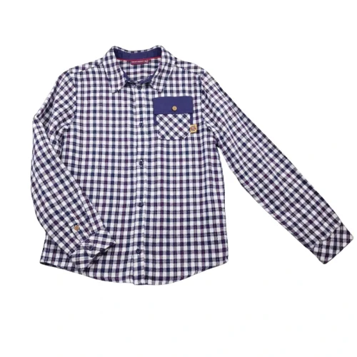 Chemise Sergent Major 8 ans – Carreaux blanc et marine