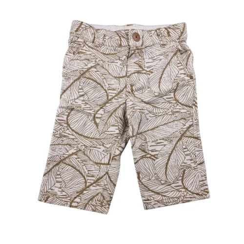Bermuda Catimini 4 ans – Beige imprimé feuilles