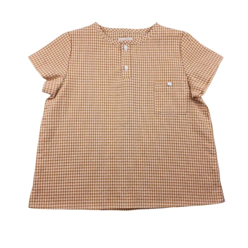 Chemise Mi Canesú 6 ans – Vichy moutarde et blanc