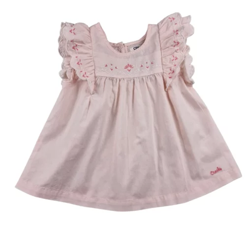 Blouse Creeks 24 mois – Rose pâle brodée