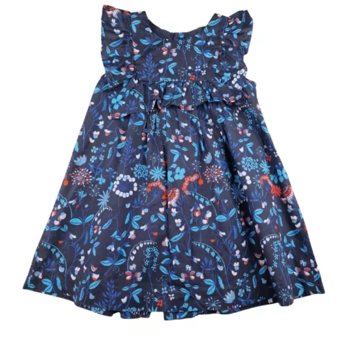 Robe Jacadi 24 mois – Bleu marine à fleurs