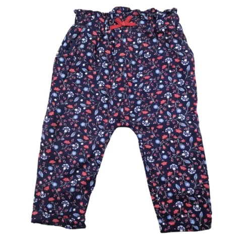 Pantalon Sergent Major 24 mois – Bleu marine à fleurs