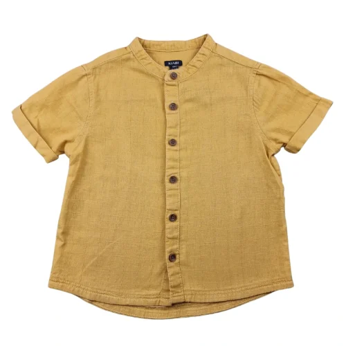 Chemise Kiabi 5 ans – Moutarde effet lin