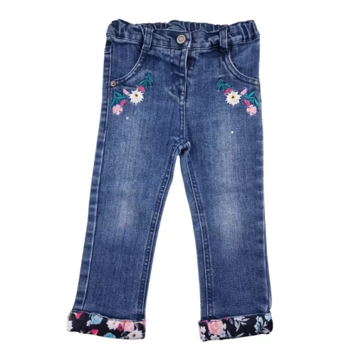 Jean Mots d’Enfants 24 mois – Bleu brodé