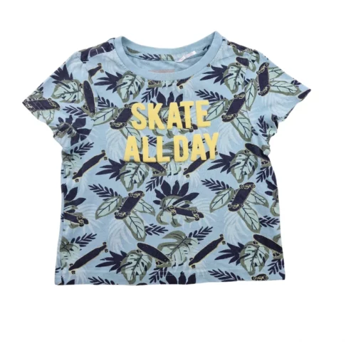 T-shirt Orchestra 3 ans – Bleu imprimé skate