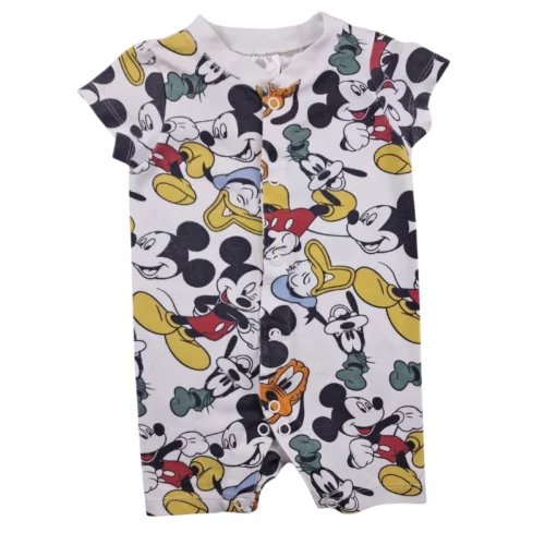 Combinaison H&M 0/1 mois – Blanc imprimé Mickey