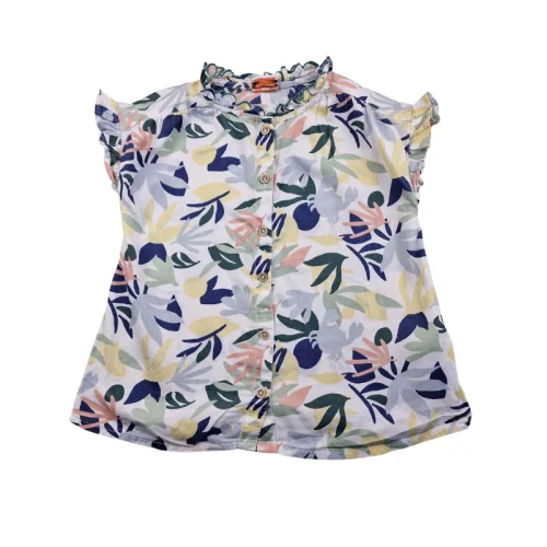 Blouse Tape à l’œil 6 ans – Blanc imprimé fleuri