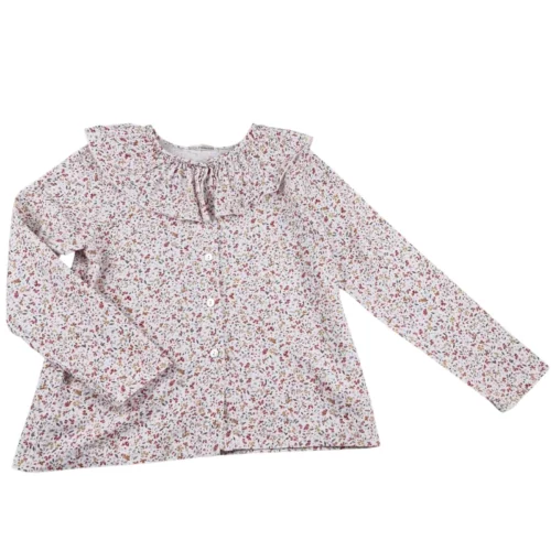 Blouse Lola Palacios 8 ans – Écru imprimé fleuri