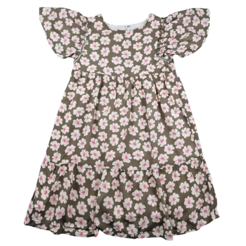 Robe Orchestra 6 ans – Fleuri kaki et rose