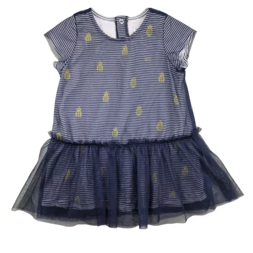 Robe IKKS 18 mois – Bleu à rayures et ananas