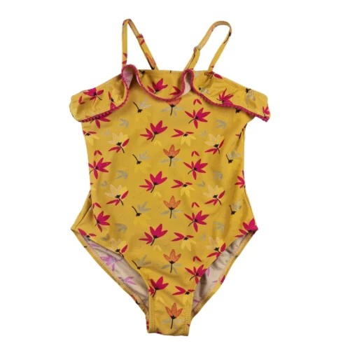 Maillot de bain Tape à l’Œil 8 ans – Jaune à fleurs